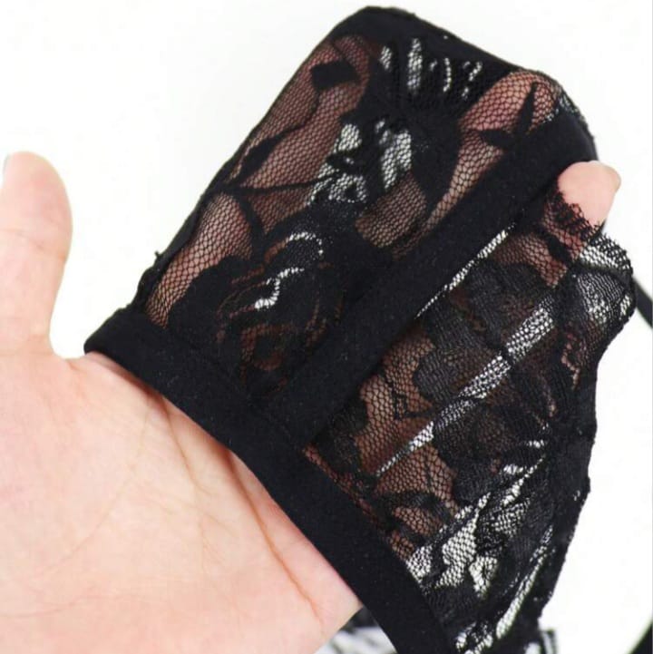 FANDY Men's Fashionable Alluring Rose Lace Crotchless Backless Sexy Underwear